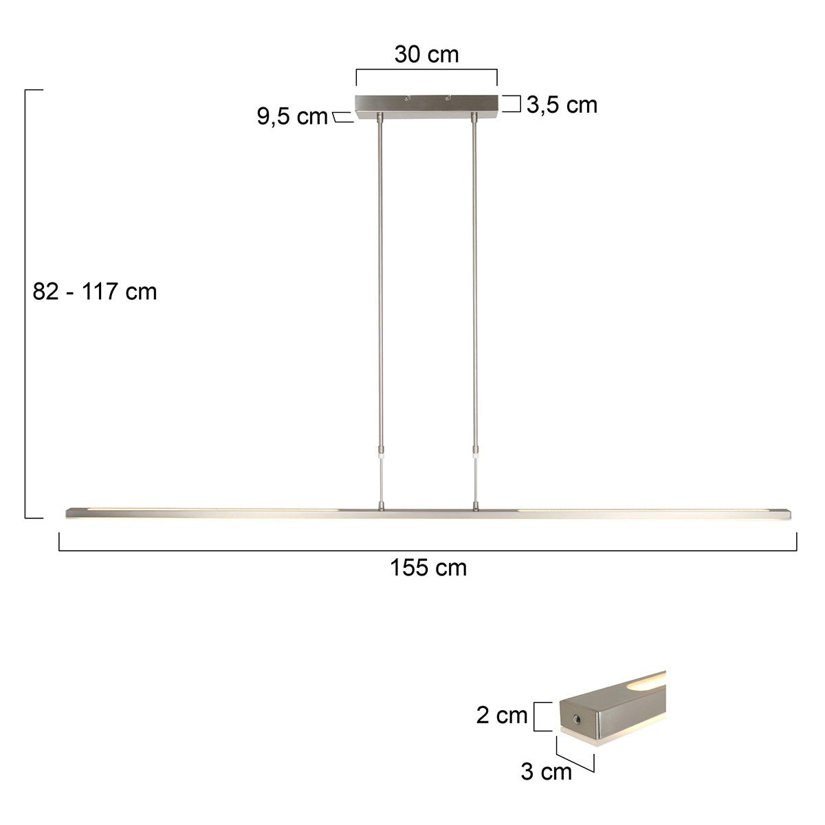 Hanglamp Steinhauer Zelena LED - Staal