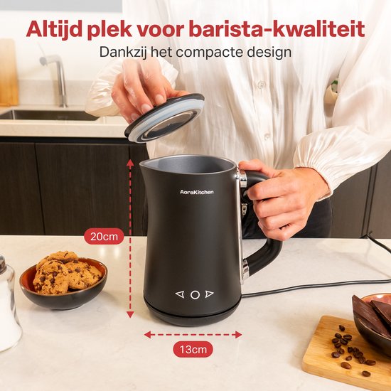 AoraKitchen Melkopschuimer Elektrisch - 5-in-1 - Melkschuimer - 500ML - Touch - Melkopschuimers