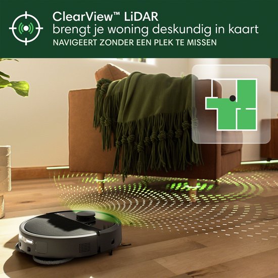 iRobot Roomba® Plus 505 Combo Robot + Autowash™ Dock - Robotstofzuiger met Dweilfunctie - Zwart - N1850