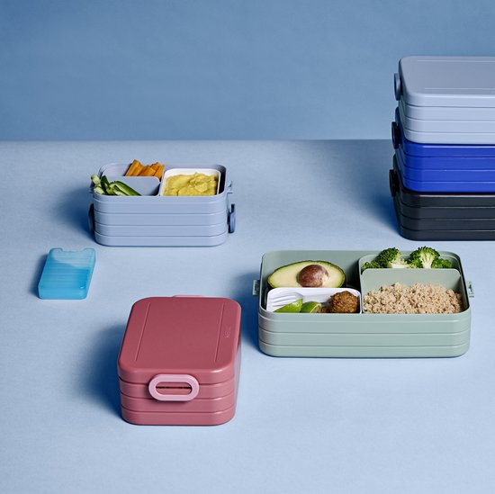Mepal Bento Lunchbox midi - Broodtrommel - 4 boterhammen - Nordic blue