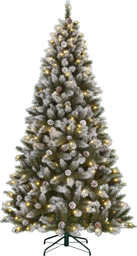 Black Box Trees Pittsfield Kunstkerstboom met LED Verlichting - H230 x Ø122 cm - Groen Frosted
