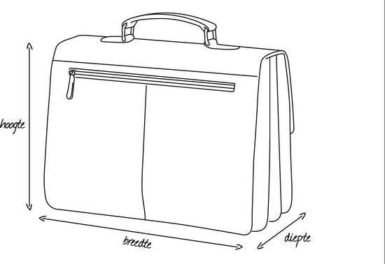 DSTRCT Wall Street A4 Laptoptas - 15,4 inch - Bruin