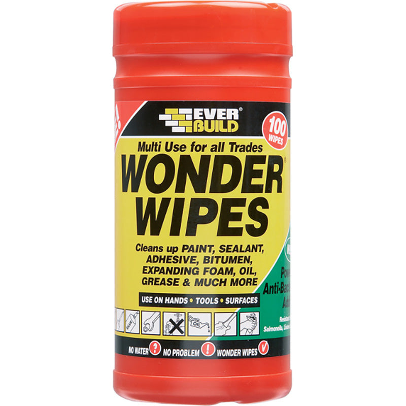 Everbuild Wonder Wipes - Schoonmaakdoekjes - 100 Stuks - 11 x 11 x 24,5 cm