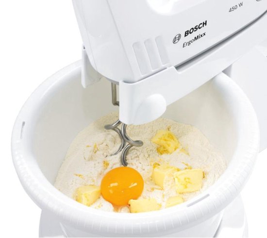 Bosch MFQ36460 ErgoMixx - Handmixer - Incl mengkom - 450W - Wit