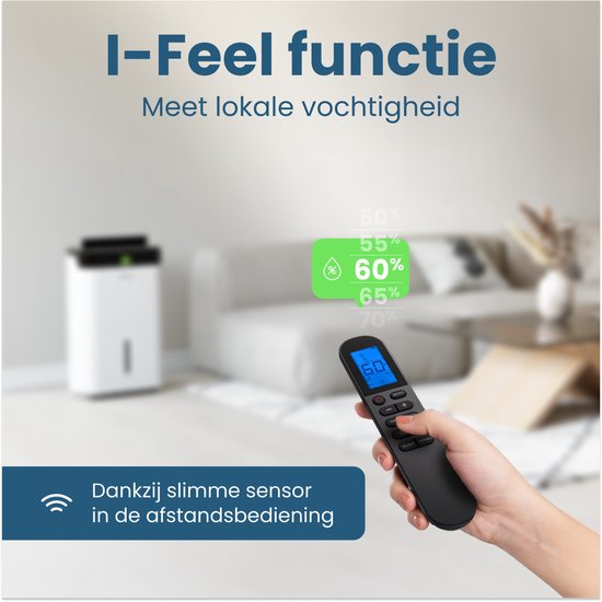 Auronic Luchtontvochtiger en Luchtreiniger - Better Plus Series - Ontvochtigt 12L per dag - 5L Waterreservoir - Slaapkamer, Badkamer, Woonkamer en Kantoor - Vochtvreter voor in Huis - Wit