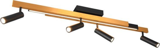 4-lichts led spot Zeno mat goud met zwart - 648310580