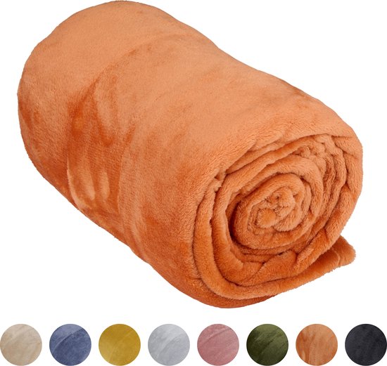 Arti Casa Fleece Deken 150 x 200 cm - Plaid - Super Zacht - Oranje