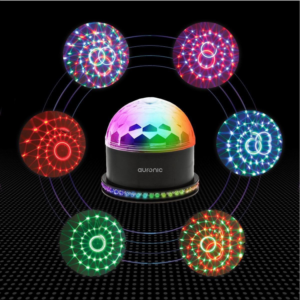 Auronic Roterende Discolamp - Discobal - LED - Afstandsbediening en Muziekgestuurd - Kinderen/Volwassenen