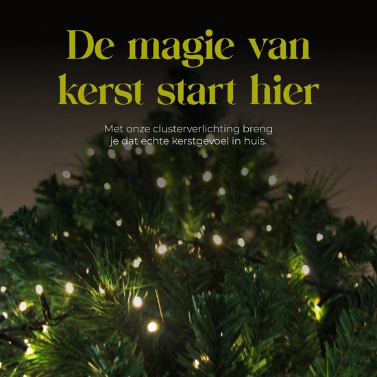 Giftmas Kerstboomverlichting - Kerstverlichting Buiten - 9M Clusterverlichting - 450 Warm Witte LED’s - Binnen en Buiten - Warme Sfeerverlichting