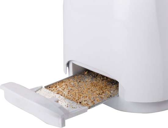 Tristar Broodrooster BR-1013 - 800W - 6 Bruiningsniveau's - 2 Broodsleuven voor 2 boterhammen - Wit