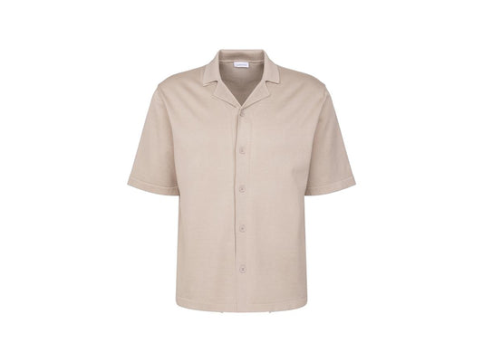 Seidensticker Knitted Hemd - Beige - XXL - Resort Shirt