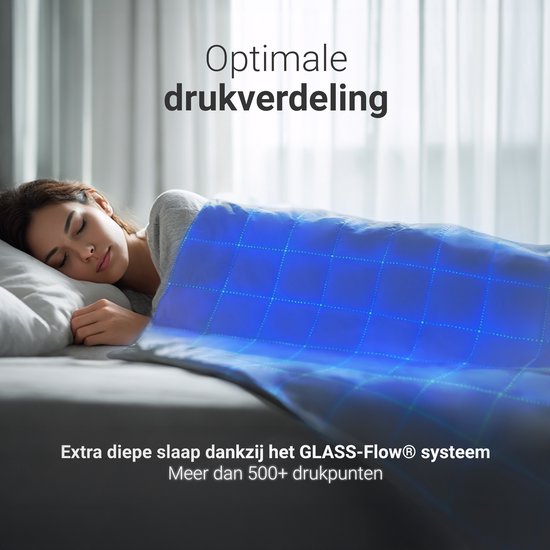 CozySense® Verzwaringsdeken 8kg - 100% Tencel - Weighted Blanket – Zwaartedeken met temperatuurregulatie en ademend comfort - GLASS-Flow® Drukverdeling - 1-Persoons - Grijs