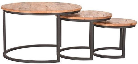 Trend Living Set Three XXL Salontafel - Bruin - Hout