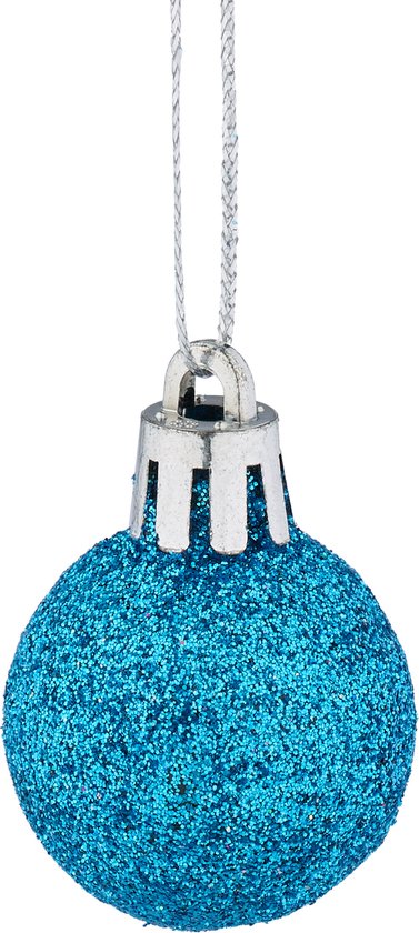 kerstballen set van 96 - plastic - 3 cm - mat - glanzend - glitters - petrol