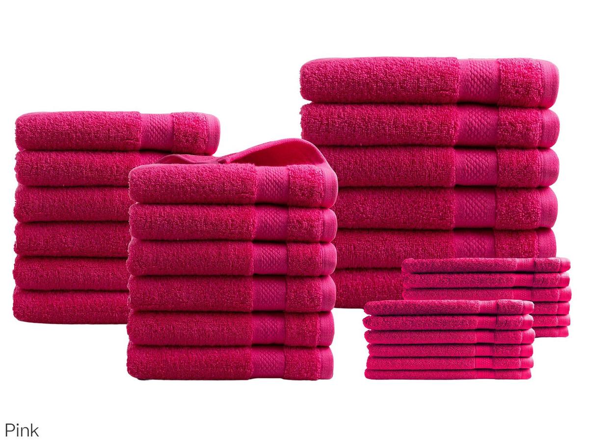 DoubleDry Badtextiel Set Hotel Collectie - 30-delig - 500 g/m² - Bordeaux