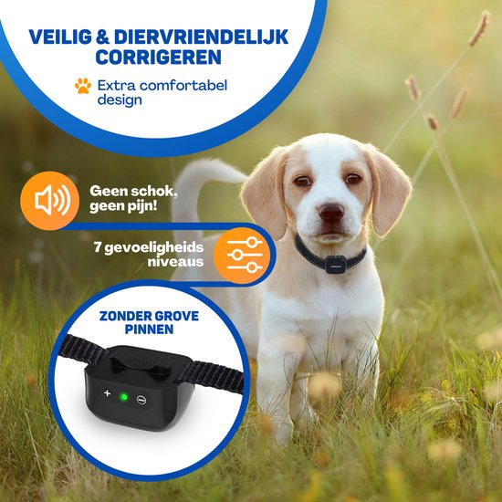 Vulpes Goods® Anti Blafband Mini Vulpes Goods® Anti Blafband Mini - Opvoedingshalsband Zonder Schok - Anti Blaf Apparaat voor Kleine Honden - Waterdicht - Oplaadbaar - Vibratie en Audio