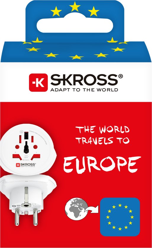 SKROSS - Reisadapter - Wereld naar Europa