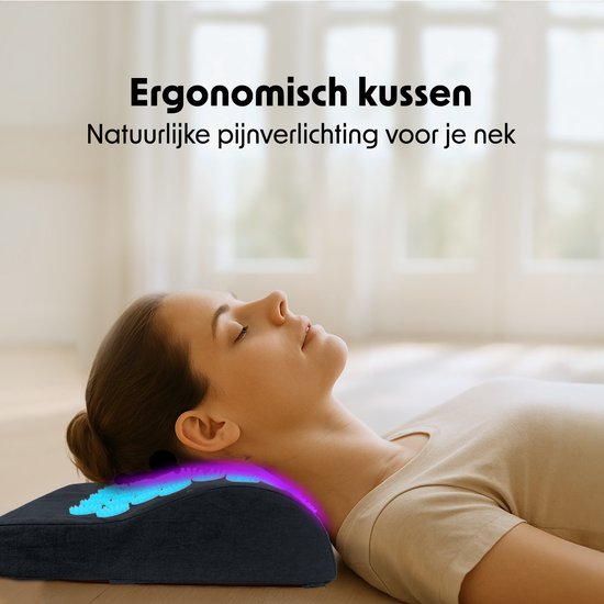 LifeGoods Acupressuur Mat XL - met Kussen - Shakti mat - Spijkermat Incl. 2x Triggerpoint Bal - 128x48x2cm - Zwart/Turquoise