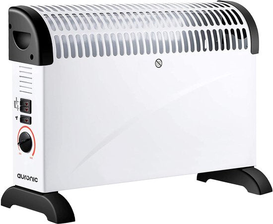Auronic Elektrische Convectorkachel - 750/1250/2000 Watt - Met Ventilator - Verwarming - Ventilatorkachel - Wit