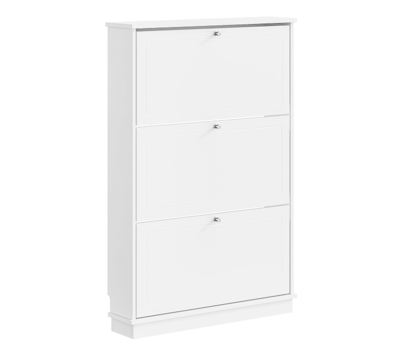 SoBuy Schoenenkast 76 x 18 x 113 cm - Wit - Ruimte voor 12 Paar Schoenen
