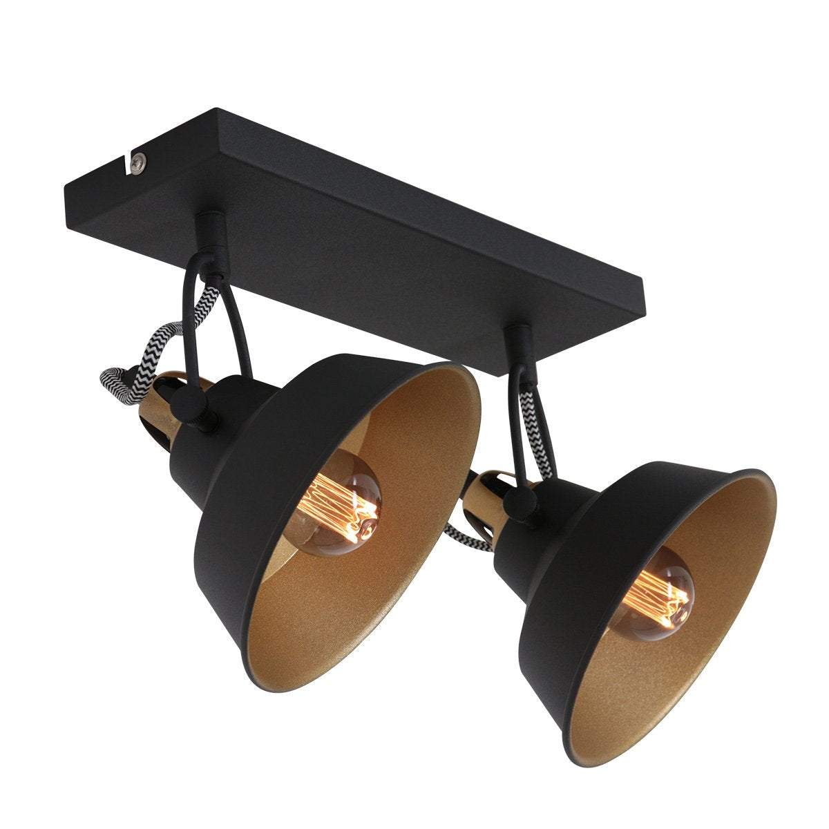 Wandlamp Nove 2 Lichts Draaibaar & Kantelbaar Wit Kunststof Metaal Mexlite