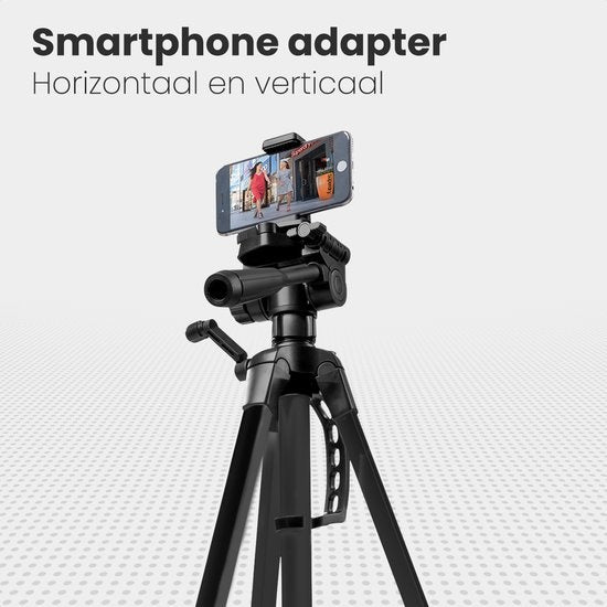 Auronic Statief - Camera of Telefoon - Tripod met Smartphonehouder - Zwart