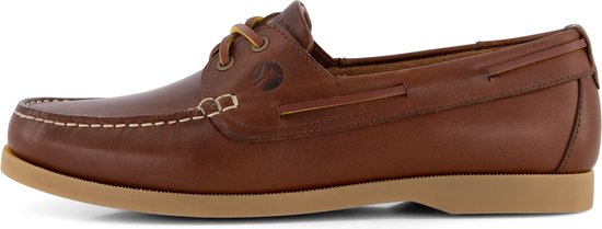 Travelin' Exmouth Heren - Leren Moccasins met veter -  Maat 42 - Boot schoen - Bruin Leer