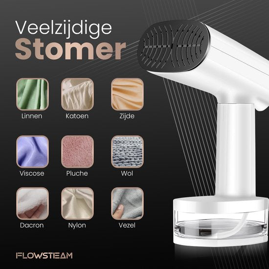 FLOWSTEAM® Luxe Kledingstomer - Handstomer - Stoomapparaat Kleding - Snow White Edition