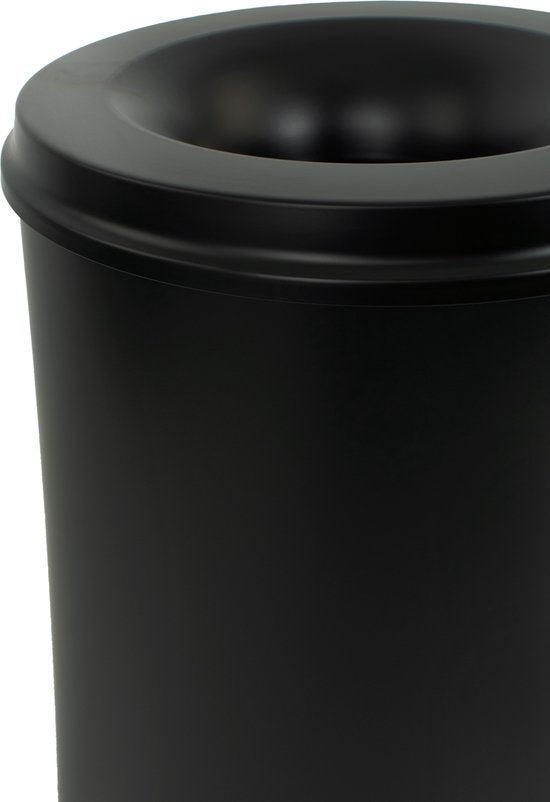 V-part - Vlamdovende papierbak 110 ltr - Steel - zwart