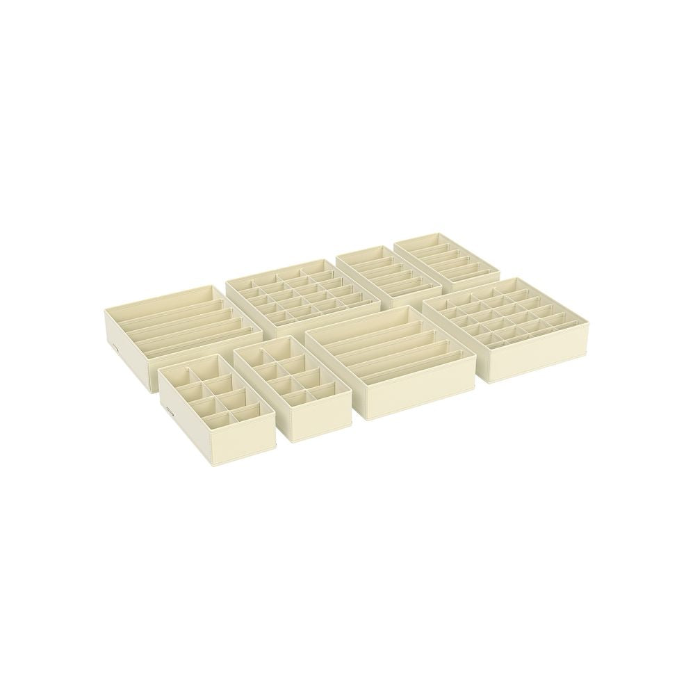 Songmics Lade-organizers - 8-delig - Opvouwbaar - 32 x 10 x 32 cm - Beige