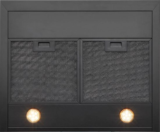Inventum AKO6015ZWA onderbouw afzuigkap 60 cm - Afzuigcapaciteit 350 m3/h - Geschikt voor grote keuken - 3 standen - Ledspots - Luchtafvoer en recirculatie - Zwart