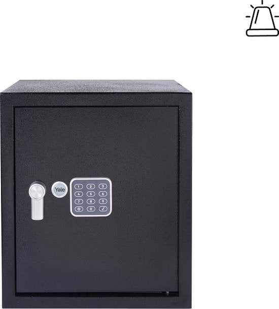 Yale Elektronische Kluis - met Alarm - Large - 39 x 35 x 36 cm - Zwart
