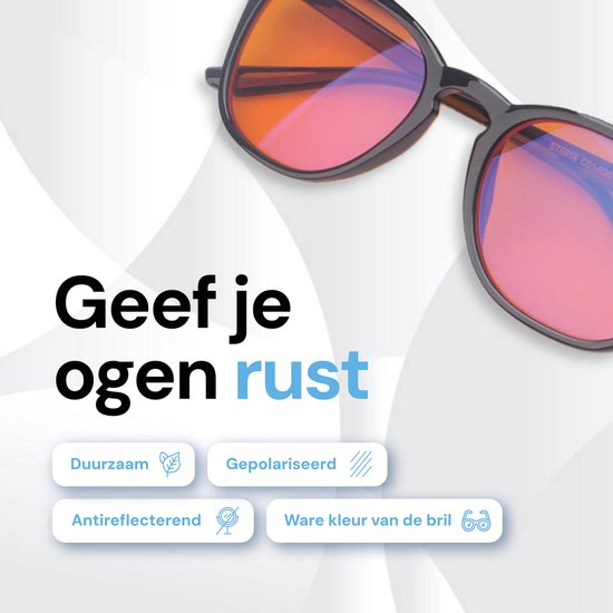 LC Eyewear Computerbril - Blauw Licht Bril Zonder Sterkte - Blue Light Glasses - Beeldschermbril - Unisex Bril Zonder Sterkte - Rond/Oranje