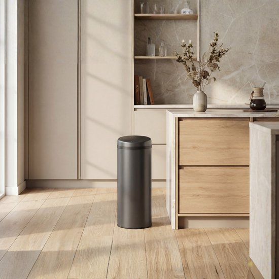 Bayt Prullenbak - Prullenbak 50 Liter - Prullenbak met Sensor - Vuilnisbak - Afvalbak - Afvalemmer - Zwart