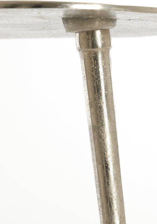 Light & Living Organische Bijzettafel Linos 67 x 49cm - Nikkel