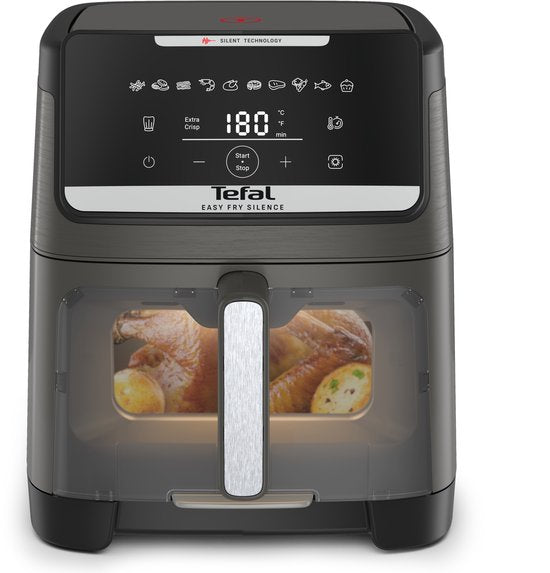 Tefal Easy Fry Silence XXL EY846H - Stille Airfryer XXL 7L - 1700W - 43 dB - 10 Programma's - 55% Sneller - Voor 8 Personen