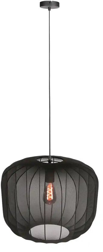 Anne Lighting - hanglamp - Sable - zwart - linnen metaal - Ø 55cm - E27 - 4192ZW