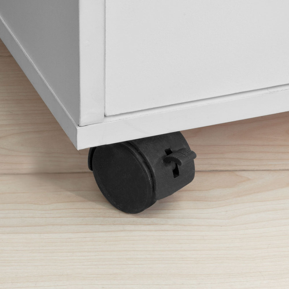 SoBuy Keukenkast met Wielen - 1 Lade en 2 Deuren - Max. 60 kg - 59 x 40 x 92 cm - Wit