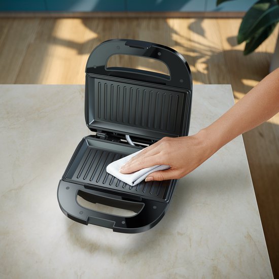 Philips Tosti Apparaat HD2330/90 - 750W - Antiaanbaklaag - Snoeropbergsysteem - Verticaal op te Bergen - Easy Lock Systeem - Zwart