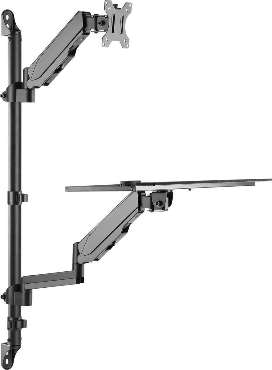 VDD Gaming - Monitor- & Toetsenbordbeugel - Max 8Kg - 0-56 cm - Zilver