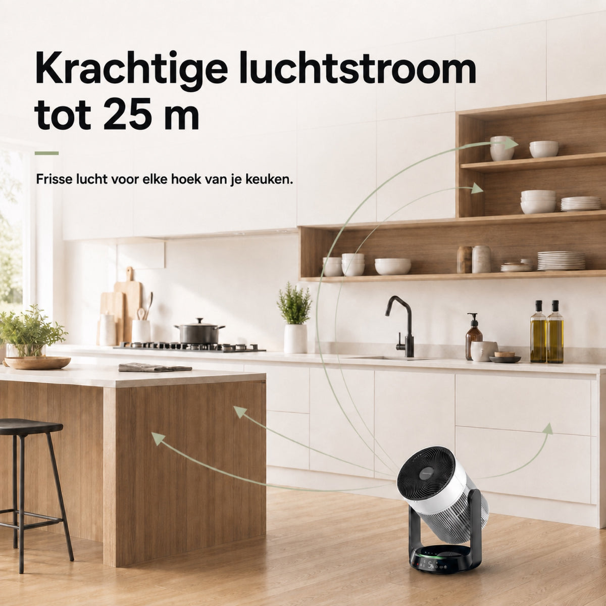 MONSGA AP200 2-in-1 luchtreiniger en luchtcirculator, H13 HEPA-filter, CADR 280 m³/u, 25 dB slaapmodus, bediening via app en afstandsbediening, voor slaap- en woonkamer