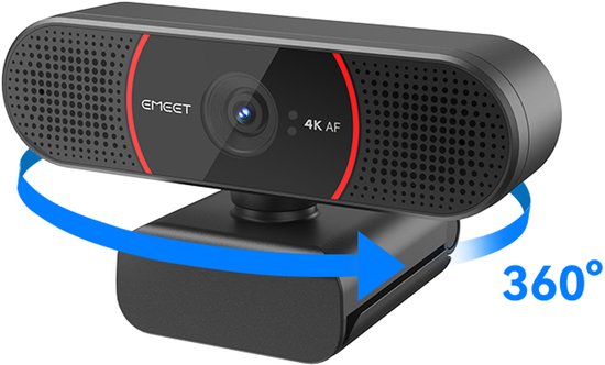 eMeet SmartCam C960 4K webcam 3840 x 2160 Pixels USB Zwart, Rood