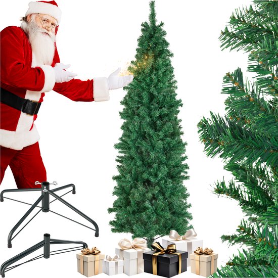 tectake® Kunstkerstboom - Levensecht met flexibele takken - Volumineus - Stabiel en eenvoudig te monteren - Kunstkerstboom als kerstversiering - 200 cm - 832 takken - groen