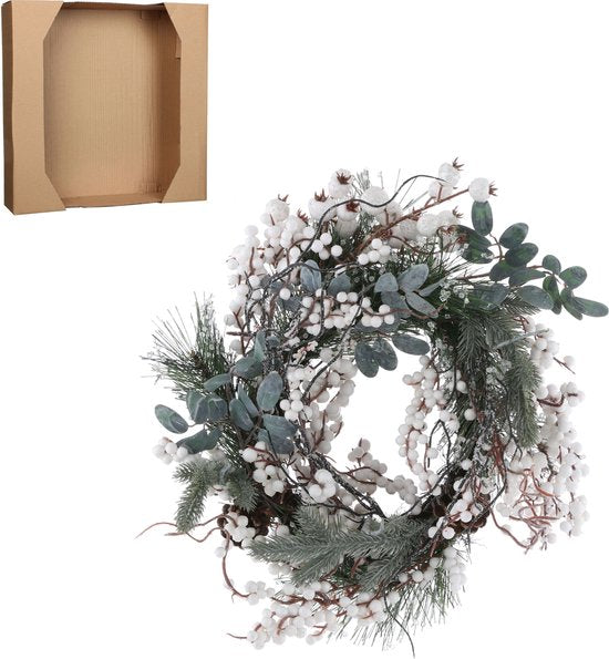 House of Seasons Hardy Kerstkrans - Ø40 cm - Groen