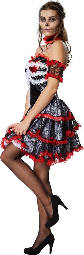 Dressforfun Griezelige geliefde XXL - verkleedkleding kostuum halloween verkleden feestkleding carnavalskleding carnaval feestkledij partykleding - 302019