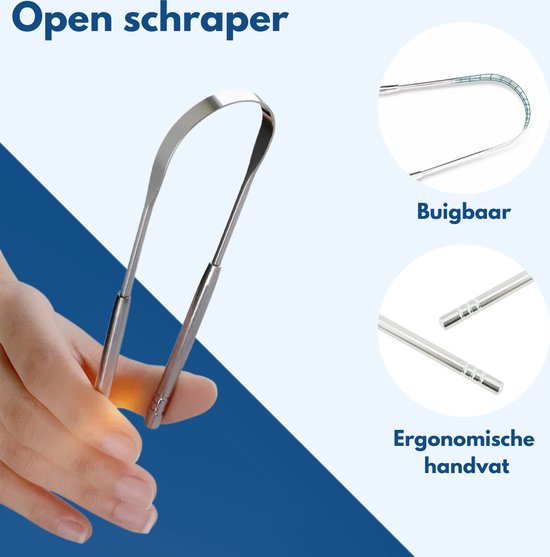 VAIVE Tongschraper Set - Tongue Scraper - Tong Schraper - Tongschrapers - Reiniger - Mondverzorging - tongborstel