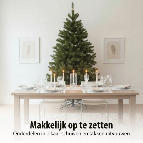 Triumph Tree Bristlecone Kunstkerstboom - Kunstboom met Natuurlijke Uitstraling - Kerstversiering voor Binnenshuis - PVC Hardneedle Afwerking - H260 x Ø163 cm - Groen