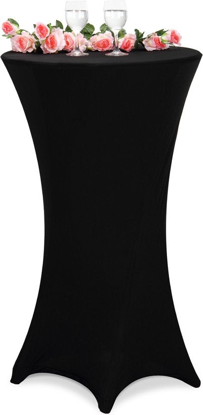 Statafelrok – 5 Stuks Ø 60-65cm Stretch - Zwart