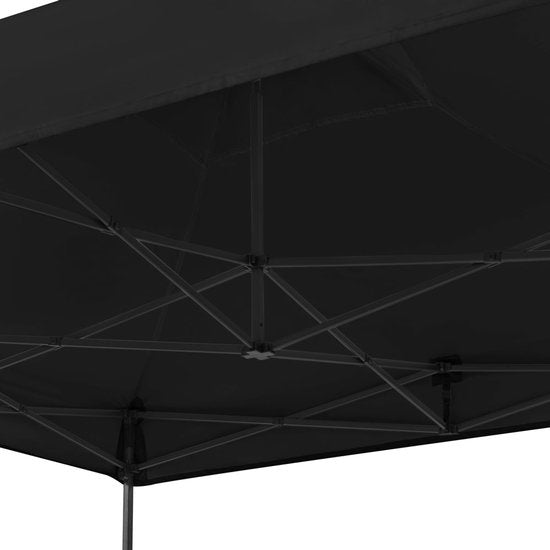 VONROC Partytent - Paviljoen - Easy Up - Opvouwbaar - Waterdicht - Met Draagtas - 300 x 300 cm – Zwart