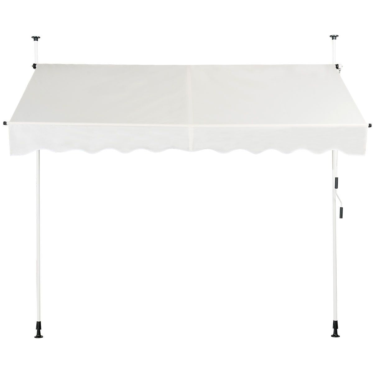 Coast Uitbreidbare luifel - Zonnescherm met handmatige crankhoogte - verstelbaar - 250 x 120 cm beige